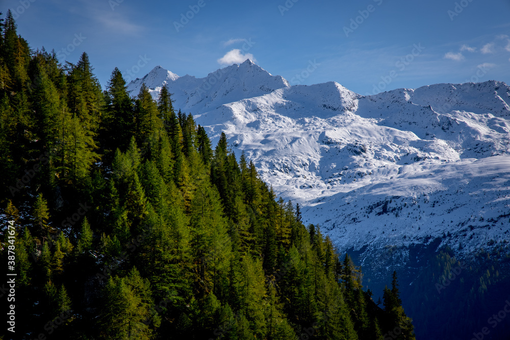 Obraz premium The Swiss Alps - amazing view over the mountains of Switzerland - travel photography