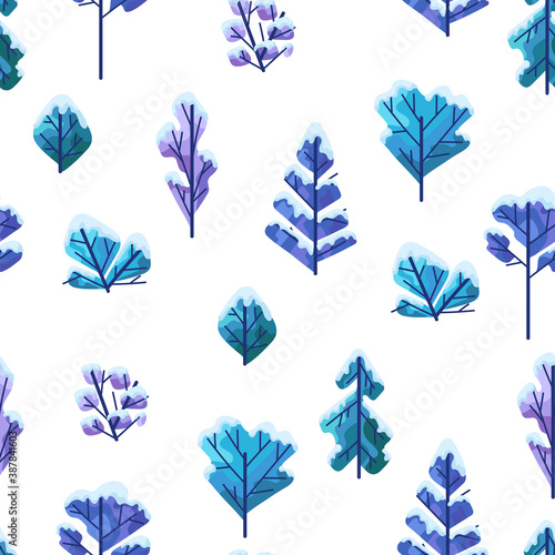 Winter pattern with trees.