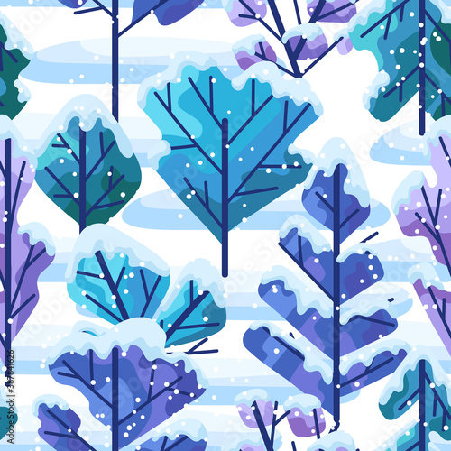 Winter pattern with trees.