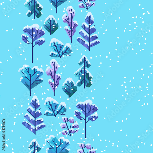 Winter pattern with trees.
