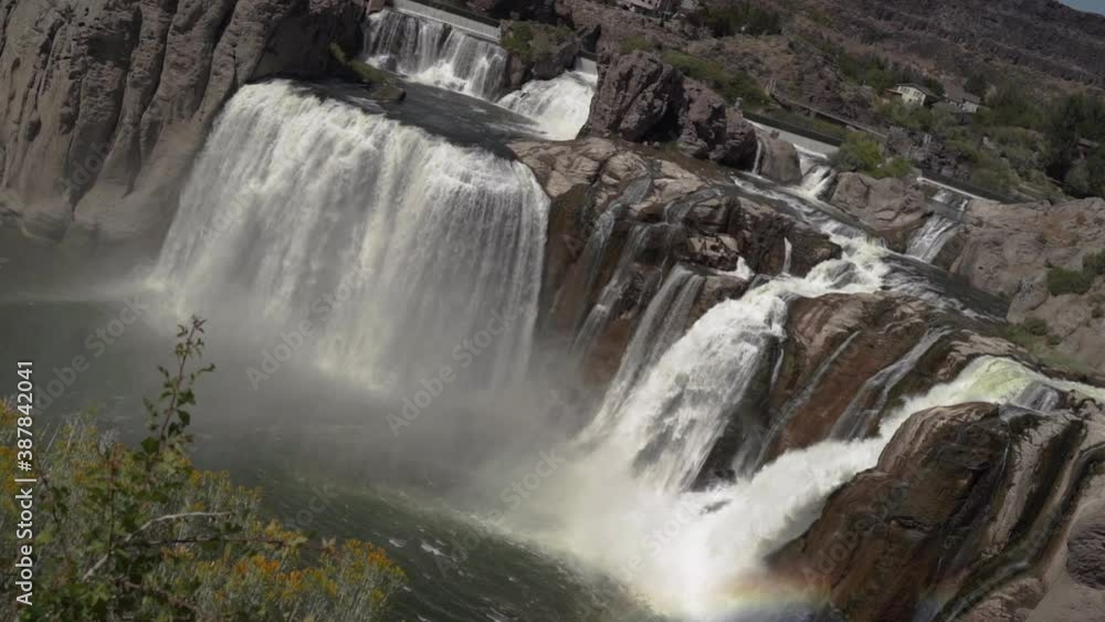 Rotating Shot of Beautiful Waterfalls in Slow Motion | Horizontal to Vertical