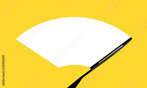 Car windscreen wipe glass, wiper cleans the windshield banner. Vector on isolated background. EPS 10