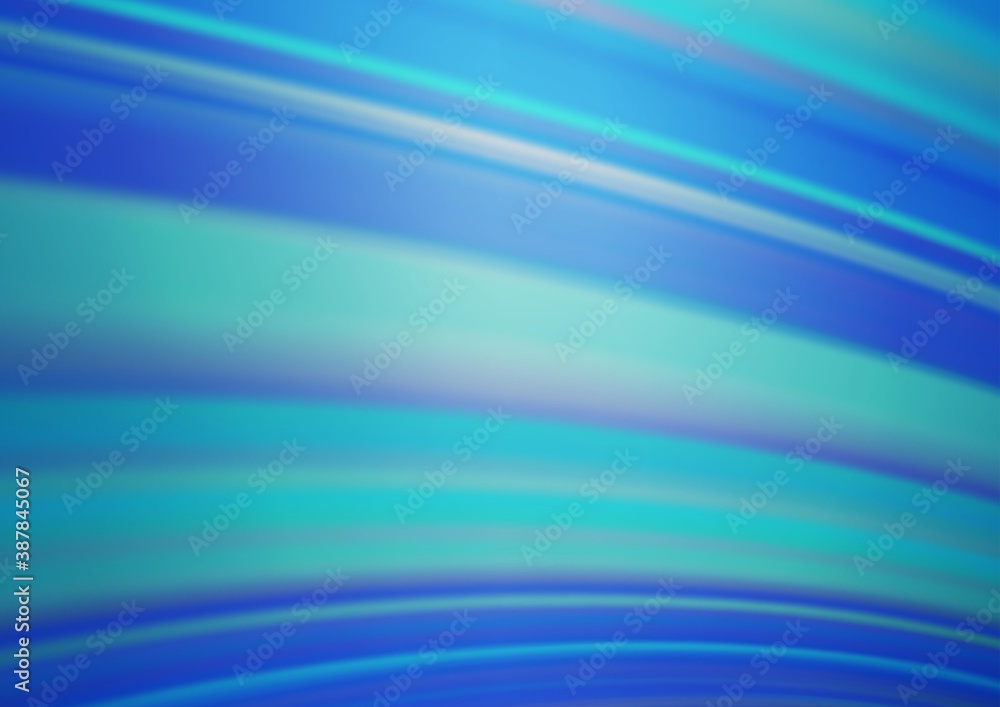 Light BLUE vector glossy bokeh pattern.