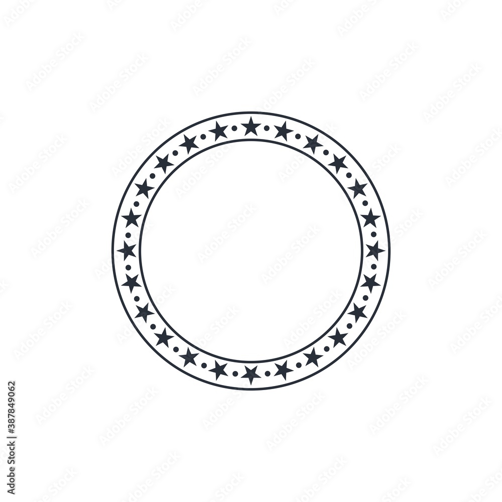 Blank template, star line, frame. Vector isolated on white background. Blank template, star line, frame. Vector isolated on white background.