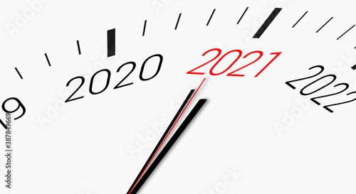 compte à rebours de 2020 à 2021 - clock countdown from year 2020 to 2021
