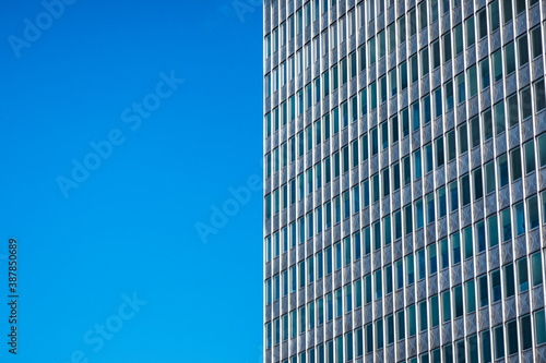 Minimalistic composition of a moder, business building in down town Ljubljana, Slovenia