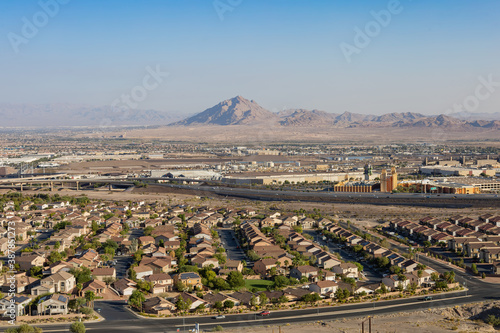 Photography Sunny high angle view of the Henderson skyline