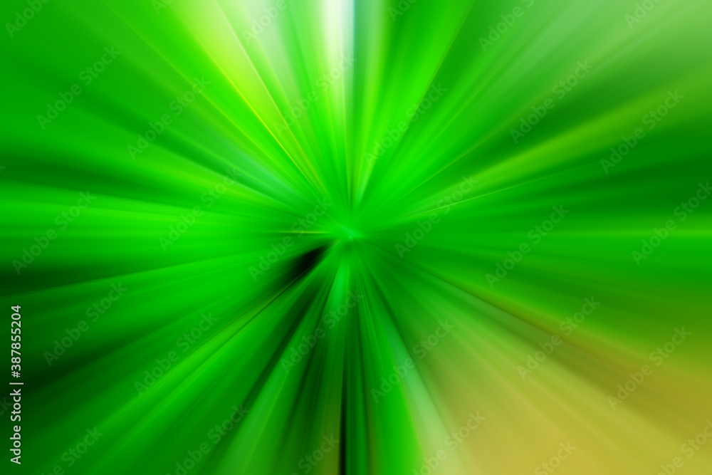 Abstract green zoom effect background. Digitally generated image. Rays of green light. Colorful radial blur, fast speed zooming motion, sunburst or starburst. Use for Banner Background Abstract green zoom effect background. Digitally generated image. Rays of green light. Colorful radial blur, fast speed zooming motion, sunburst or starburst. Use for Banner Background