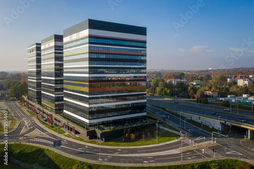 Katowice landscape - city architecture - drone landscape