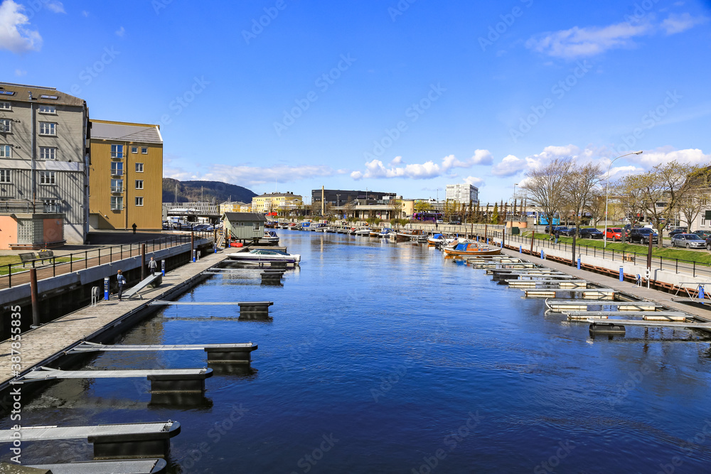 Obraz premium Spring in Trondheim city in Norway