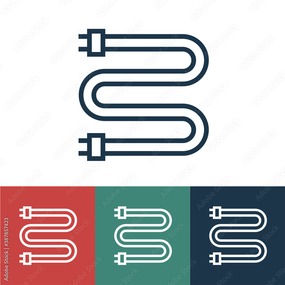 Linear vector icon with plumbing pipe Linear vector icon with plumbing pipe