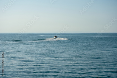 Hull Surfing in the Sea by Morning