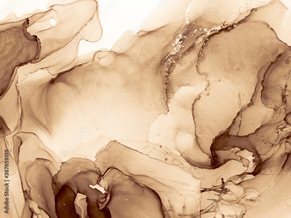 Ink Coffee Sketch. Vanilla Modern Texture. Ink Coffee Sketch. Vanilla Modern Texture.