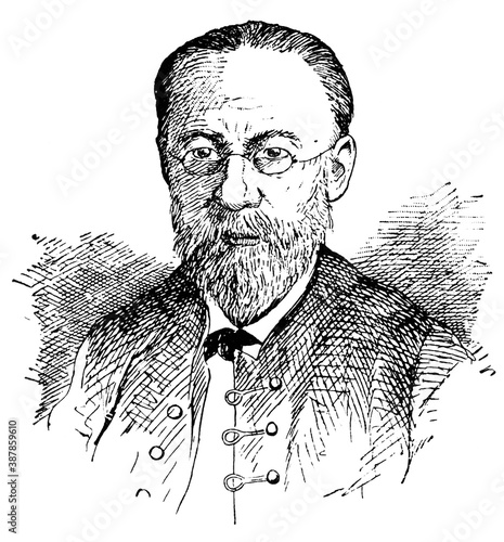 Bild auf Leinwand Portrait of Bedrich Smetana -  a Czech composer, pianist and conductor, the founder of the Czech national school of composer