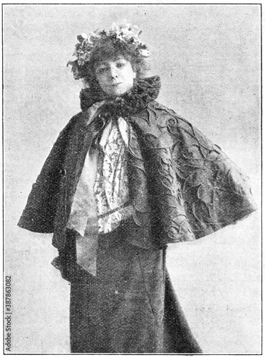 Foto Portrait of Sarah Bernhardt - a French stage actress
