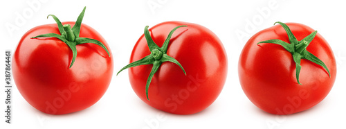 tomato isolated on white background, clipping path, full depth of field
