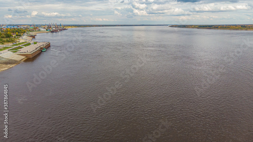 city ​​embankment on the river