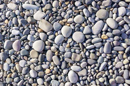 sea pebbles, natural background, texture. Sea background and beach.
