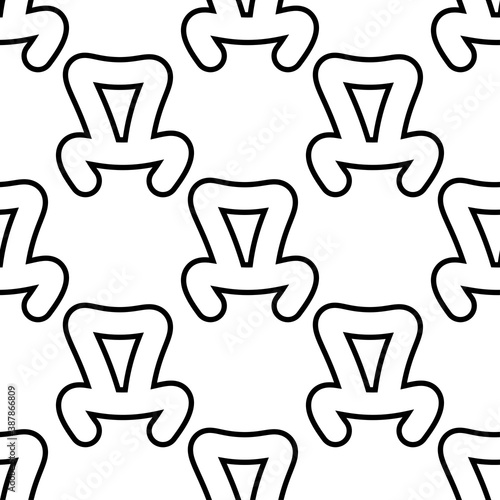Outline seamless pattern with the letter of the Russian alphabet on a white background. Cute font in flat style. Abstract letter print.
Stock vector illustration for design, decor, fabric, wallpaper