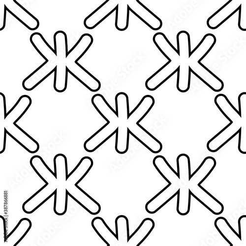 Outline seamless pattern with the letter of the Russian alphabet on a white background. Cute font in flat style. Abstract letter print.
Stock vector illustration for design, decor, fabric, wallpaper
