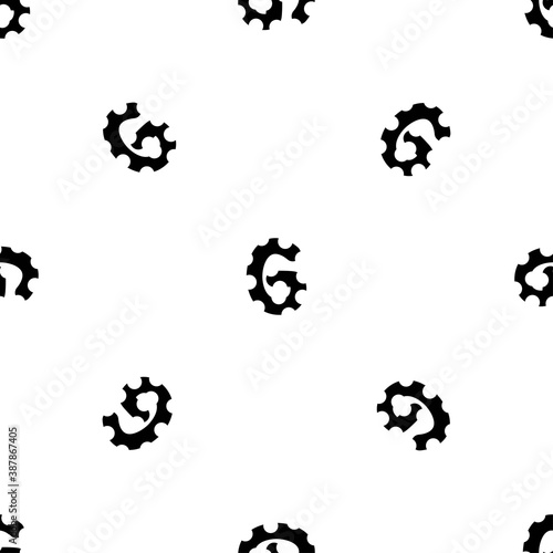 Outline seamless pattern with the letter of the English alphabet on a white background. Beautiful font in a flat style. Geometric letter print.
Stock vector illustration for design, decor, fabric