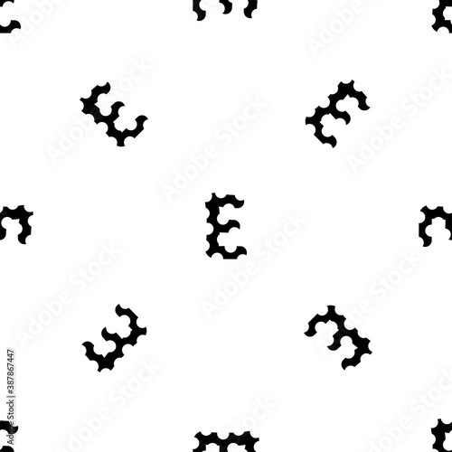 Outline seamless pattern with the letter of the English alphabet on a white background. Beautiful font in a flat style. Geometric letter print.
Stock vector illustration for design, decor, fabric