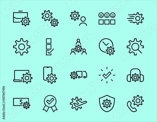 A simple set of settings and options related to Vector Line Icons. Contains icons such as set time, business, phone, and more. Editable Stroke.. 480x480