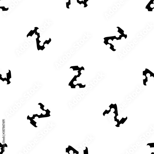 Outline seamless pattern with the letter of the English alphabet on a white background. Beautiful font in a flat style. Geometric letter print.
Stock vector illustration for design, decor, fabric