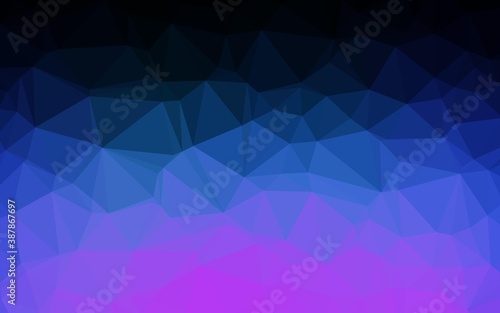 Dark Pink, Blue vector abstract polygonal texture.