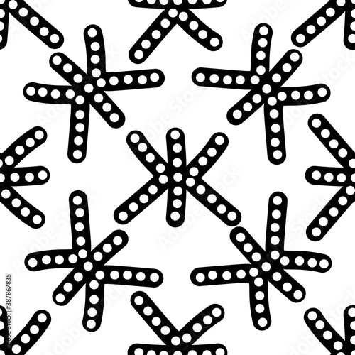 Outline seamless pattern with polka-dot russian alphabet letter on white background. Cute black and white font in flat style. Geometric letter print.
Stock vector illustration for design, decor