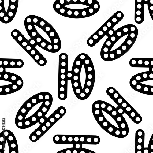 Outline seamless pattern with polka-dot russian alphabet letter on white background. Cute black and white font in flat style. Geometric letter print.
Stock vector illustration for design, decor