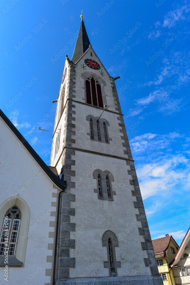 Reformierte Kirche Hundwil im Kanton Appenzell Ausserrhoden, Schweiz