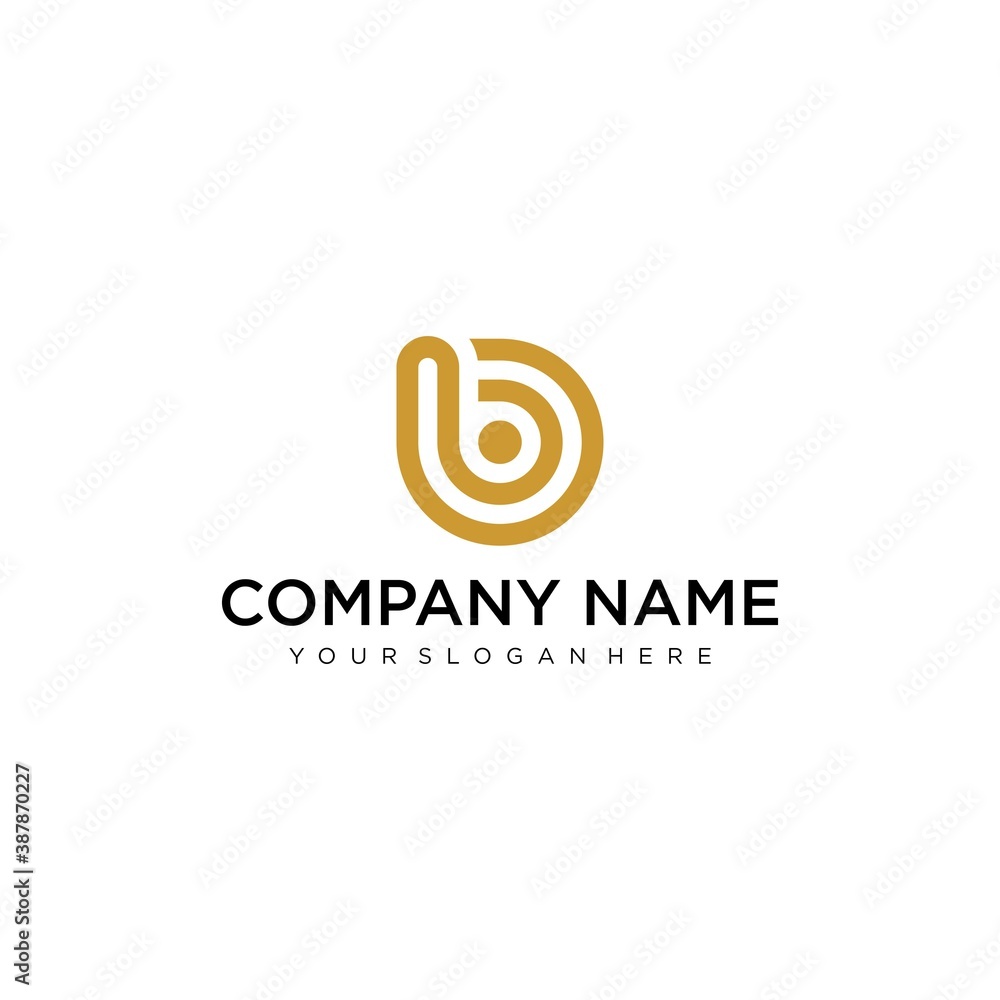 Letter B line logo design. Linear creative minimal monochrome monogram symbol. Universal elegant vector sign design. Premium business logotype. Graphic alphabet symbol for corporate business identity