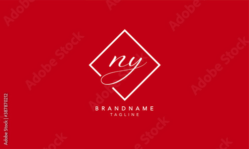 Alphabet letters Initials Monogram logo NY, YN, N and Y
