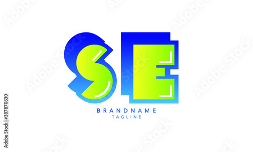 Alphabet letters Initials Monogram logo SE, ES, S and E
