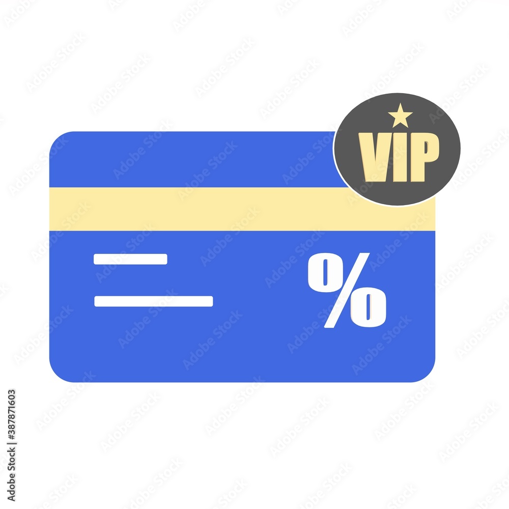 simple loyalty card. concept of customer privilege web exclusive badge for restaurant or store. flat cartoon trend modern vip discount graphic art design isolated on white background simple loyalty card. concept of customer privilege web exclusive badge for restaurant or store. flat cartoon trend modern vip discount graphic art design isolated on white background