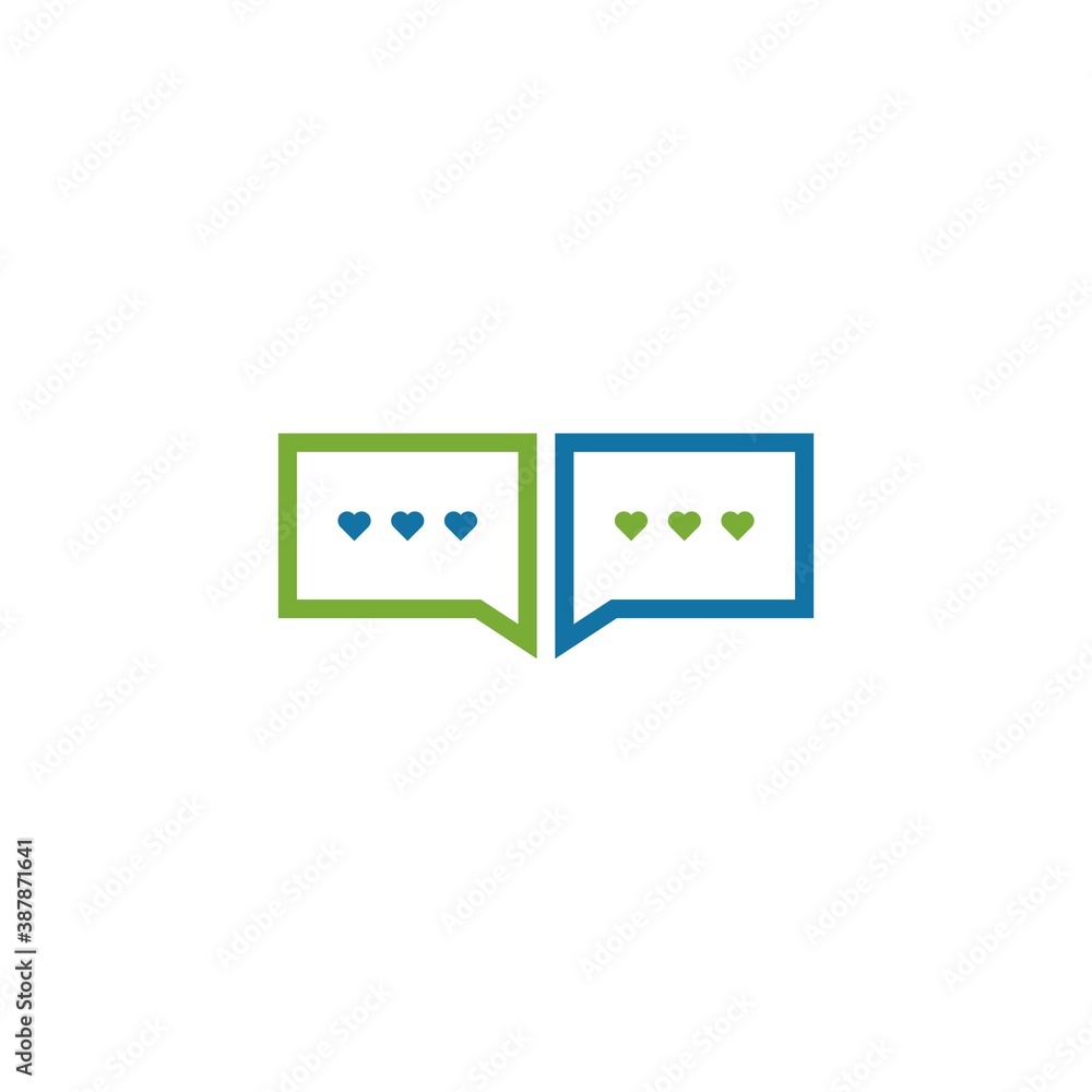 love chat logo vector icon illustration love chat logo vector icon illustration