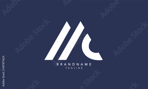 Alphabet letters Initials Monogram logo MC, CM, M and C