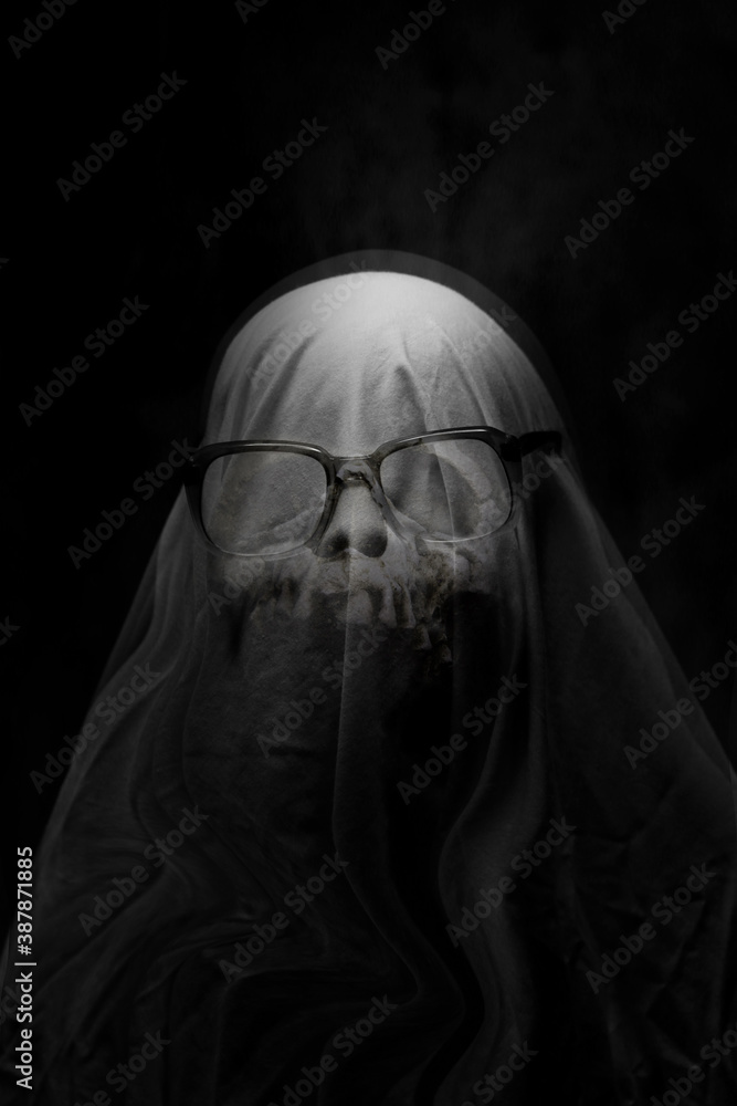 Ghost sheet costume portrait 