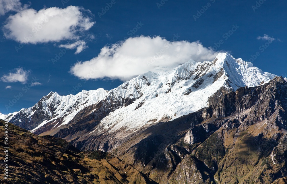 Mount Saksarayuq Andes mountains Choquequirao trek Peru Mount Saksarayuq Andes mountains Choquequirao trek Peru