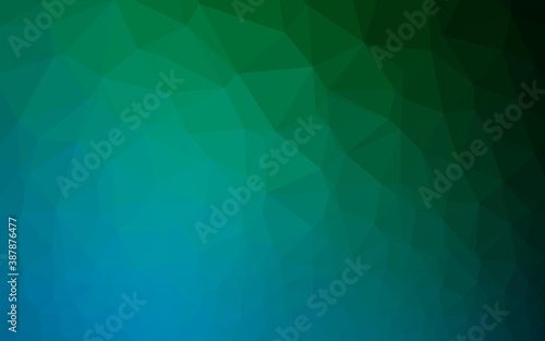 Dark Blue, Green vector abstract mosaic pattern.