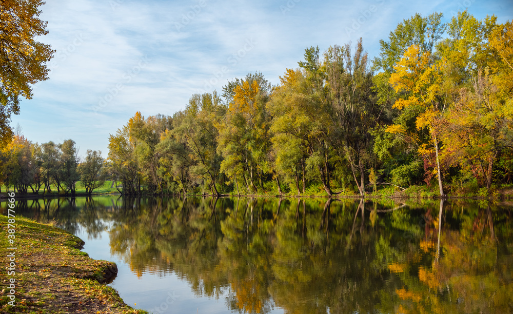 Beautiful autumn forest lake landscape Beautiful autumn forest lake landscape