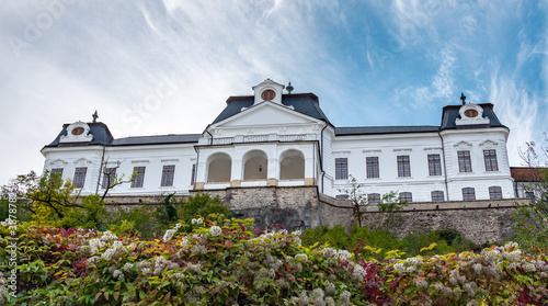 White old building in Veszprem, Hungary photo