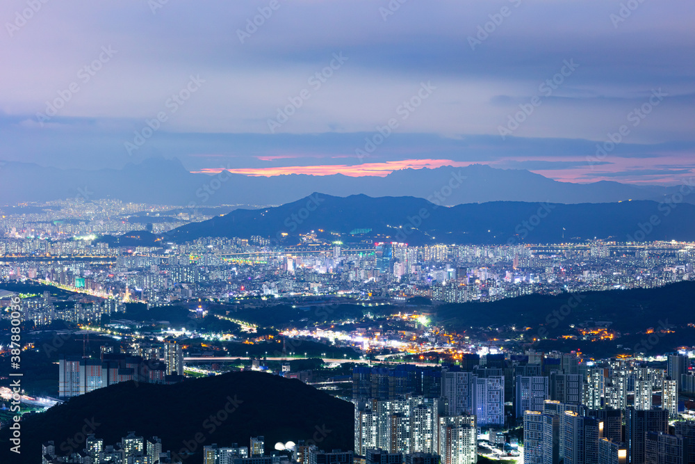 Seoul City at Sunrise  South Korea