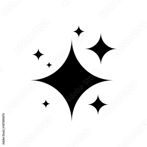 shine and sparkle icon vector on white background and illustration
