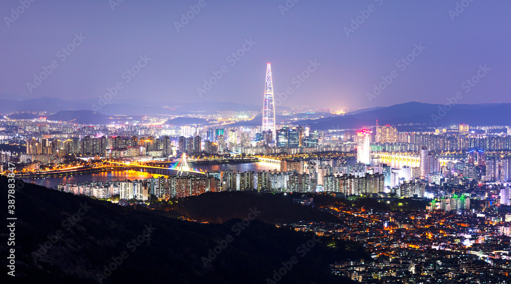 Obraz premium Aerial View of Seoul South Korea