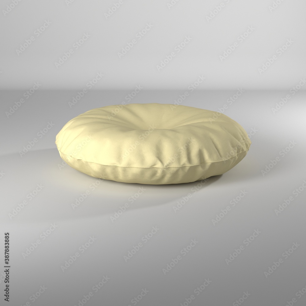 Puff circular ilustración 3d render Puff circular ilustración 3d render