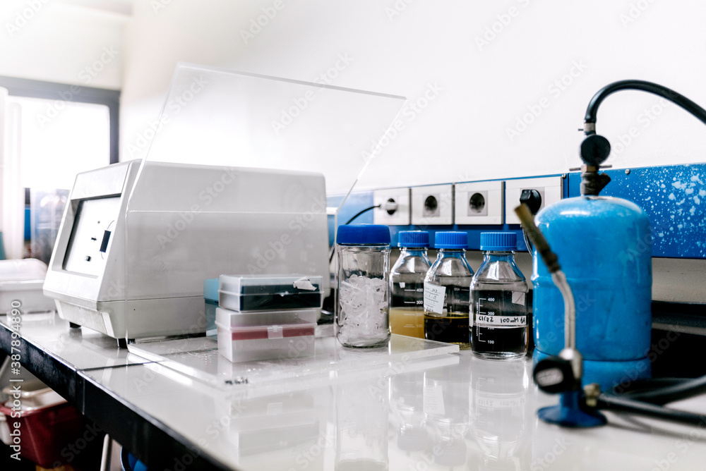 Inside a Biology Laboratory Front View Inside a Biology Laboratory Front View
