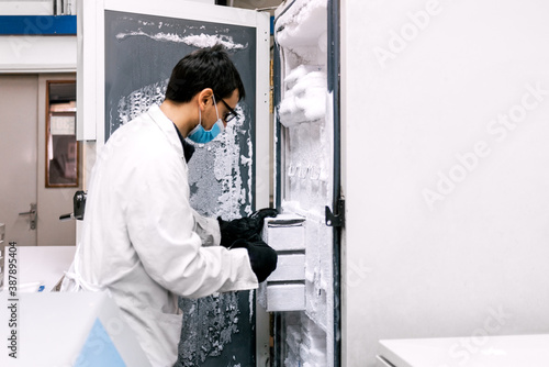 Male Scientist Working in Laboratory