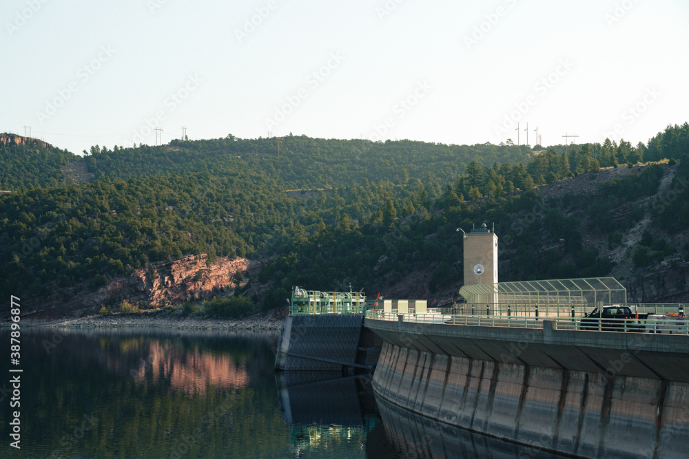 Utah - The dam at the Flaming Gorge Reservoir at the National Recreation Area Utah - The dam at the Flaming Gorge Reservoir at the National Recreation Area